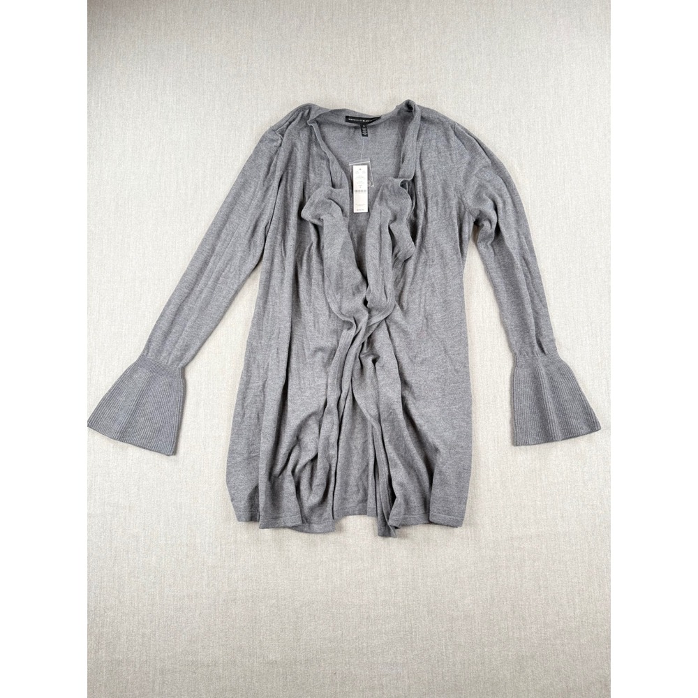 White House Black Market Heather Crystal Ruffle Bell Sleeve Cardigan 570215983 S